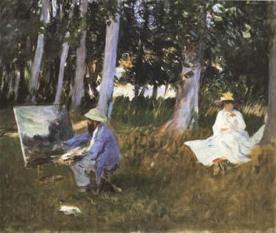 John Singer Sargent Claude Monet Painting at the Edge of a Wood (mk18)